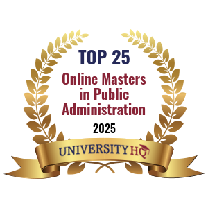 Best Online Masters Public Administration Programs Badge