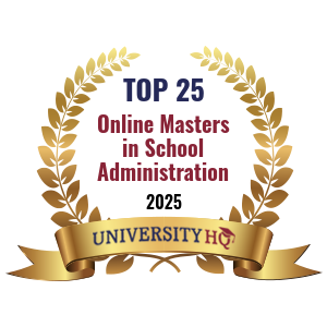 Best Online School Administration Masters Colleges Badge